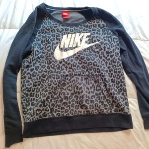 Nike black and grey leopard print sweatshirt